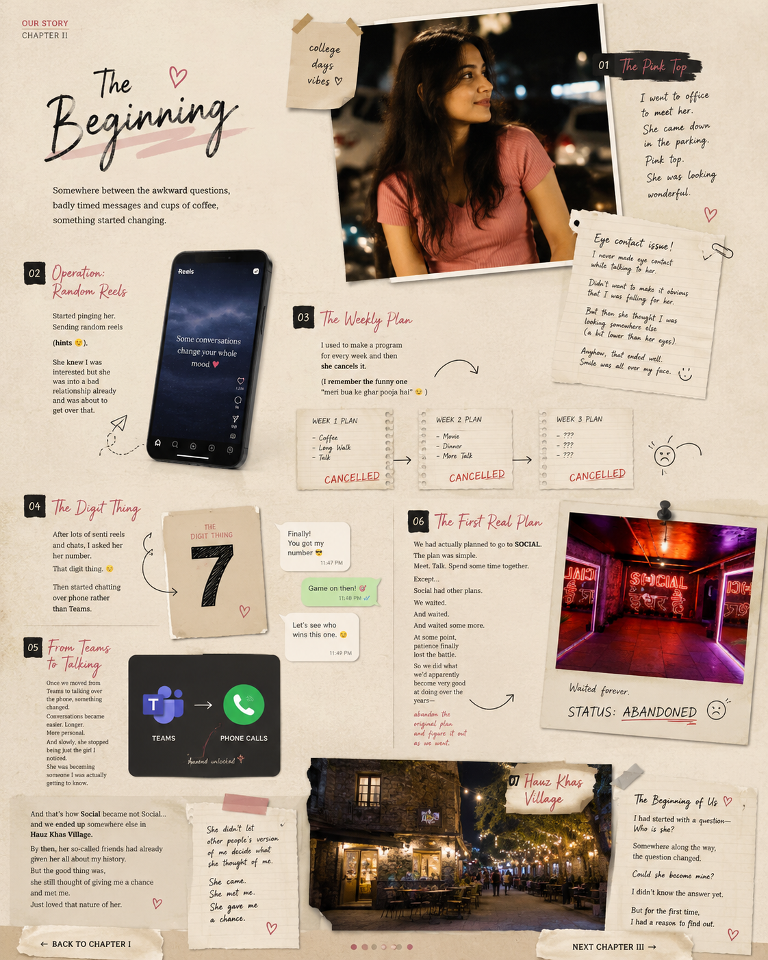 Our Story — Chapter II: The Beginning