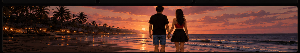 Goa first anniversary evening walk by the sea